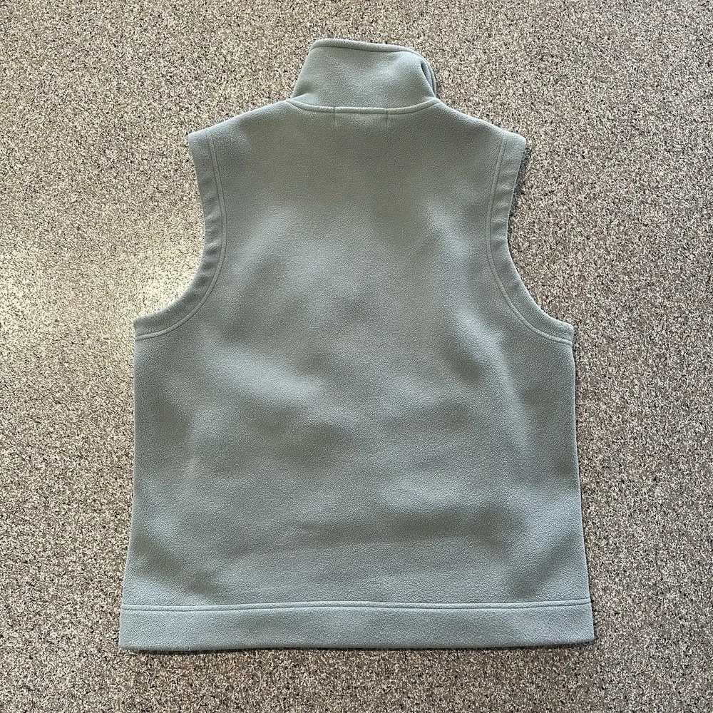 Banana Republic Vest Mens M Vintage Full‎ Zip Fleece Mint Green